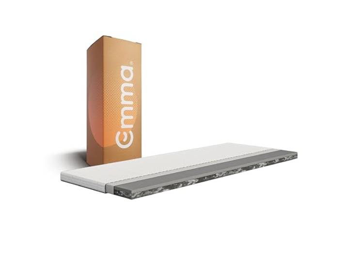 Emma Premium Topper 90x200 Atmungsaktiver & Klimaregulierender Matratzentopper 8 cm Höhe Waschbarer Bezug