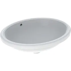 Geberit VariForm Unterbauwaschtisch, oval 56x46cm, o. Hl, m. Ül., glasiert/weiß