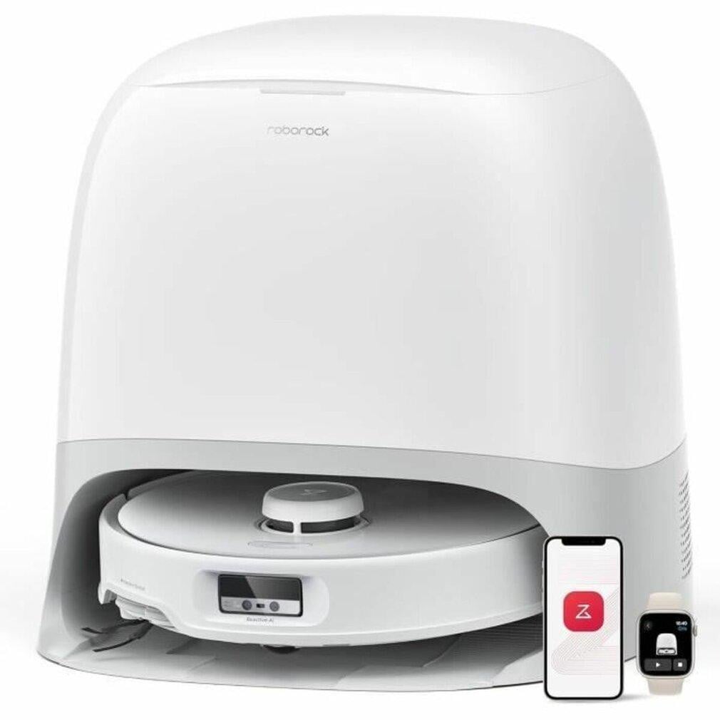 Roborock Qrevo Curv robotstofzuiger met automatische reinigingsbasis, wit