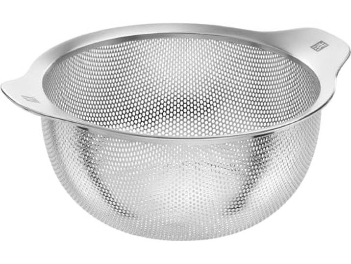 ZWILLING Table Passoire Inox 20 cm\, Fond Plat\, 2 Poignées Empilable\, compatible lave-vaisselle\, idéale pour égoutter pâtes et légumes