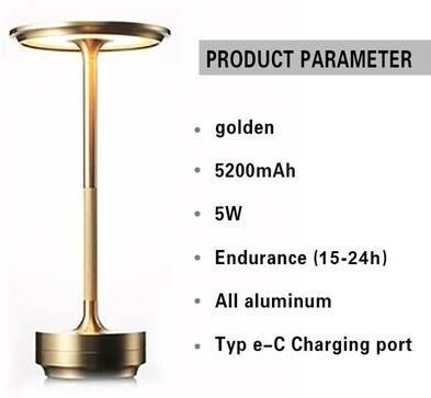 Uplift Picks Rechargeable Cordless Table Lamp With Touch Dimming For Elegant Dining Ambiance gold changeable