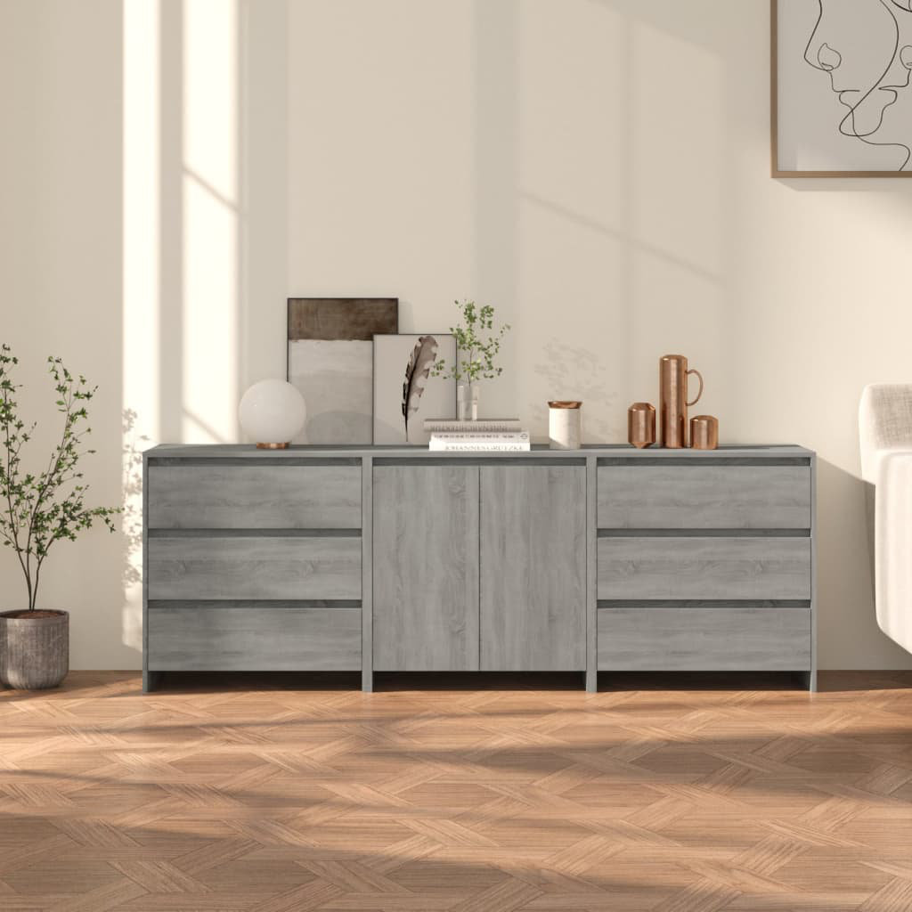 Ebern Designs Gibelly 70cm Sideboard Grey 75cm H X 70cm W X 40cm D
