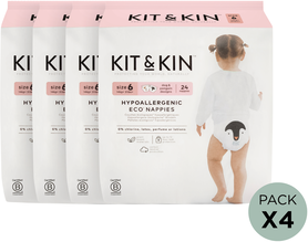 Kit&Kin Pack Hypoallergenic Eco Nappies 14kg+ T6