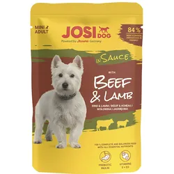 JosiDog Beef & Lamb in Sauce 24x100 g