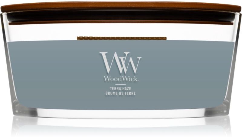 Woodwick Terra Haze bougie parfumée avec mèche en bois (hearthwick) 453 g