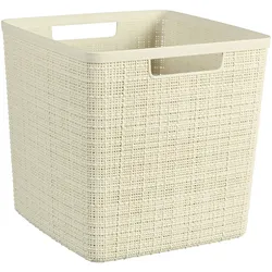 Korb JUTE weiß (BHT 28x27x28 cm) - weiß - BHT 28x27x28 cm