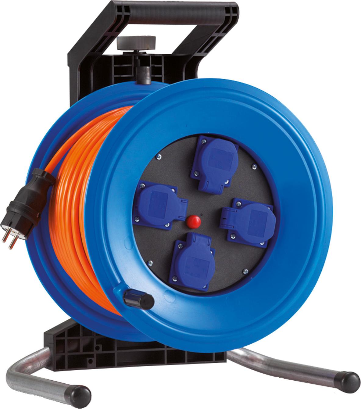 Hedi Kabeltrommel 50 m Professional Plus 320 H07BQ-F 3G2,5 4 Einzel-Steckdosen