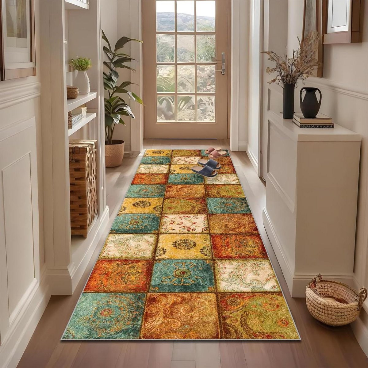 Geometrische Keuken Runner van Polyester voor Hal, Keuken of Badkamer