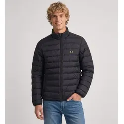 Fred Perry für Herren. J4564 Marineblaue Steppjacke (L), Lässig, Nylon