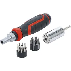 BGS DIY 20817 Satz Präzisions Bits Multieinsatz Ratschendrehgriff umschaltbar