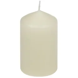 Stumpenkerze 8 cm Wachs Beige Champagner