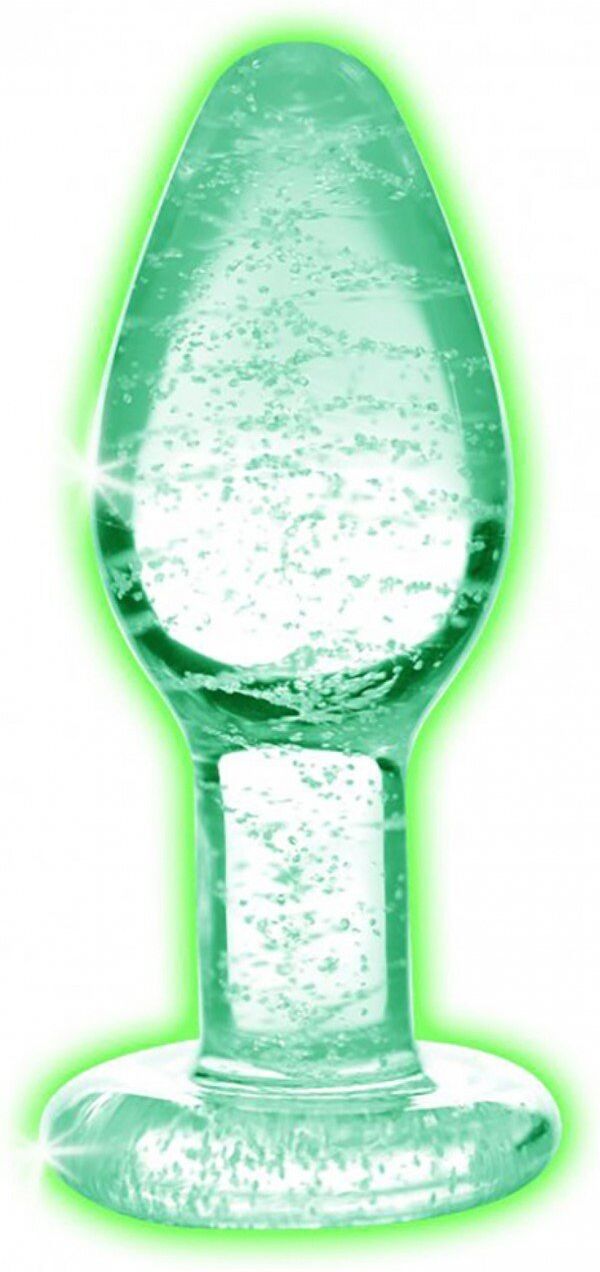 XR Brands Plug Anal en Verre Phosphorescent - Small