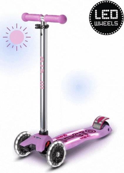 Micro Maxi Micro Scooter Glow+ LED lichtgevende kinderstep - paars