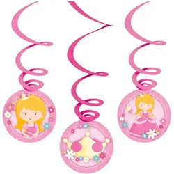 Amscan Deko Spiralen - Prinzessin (6er Pack, 80cm)
