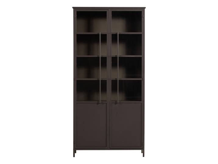 Vitrine 2 portes marron foncé