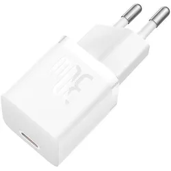 Baseus Mini wall charger GaN5 30W (white) (30 W), USB Ladegerät, Weiss