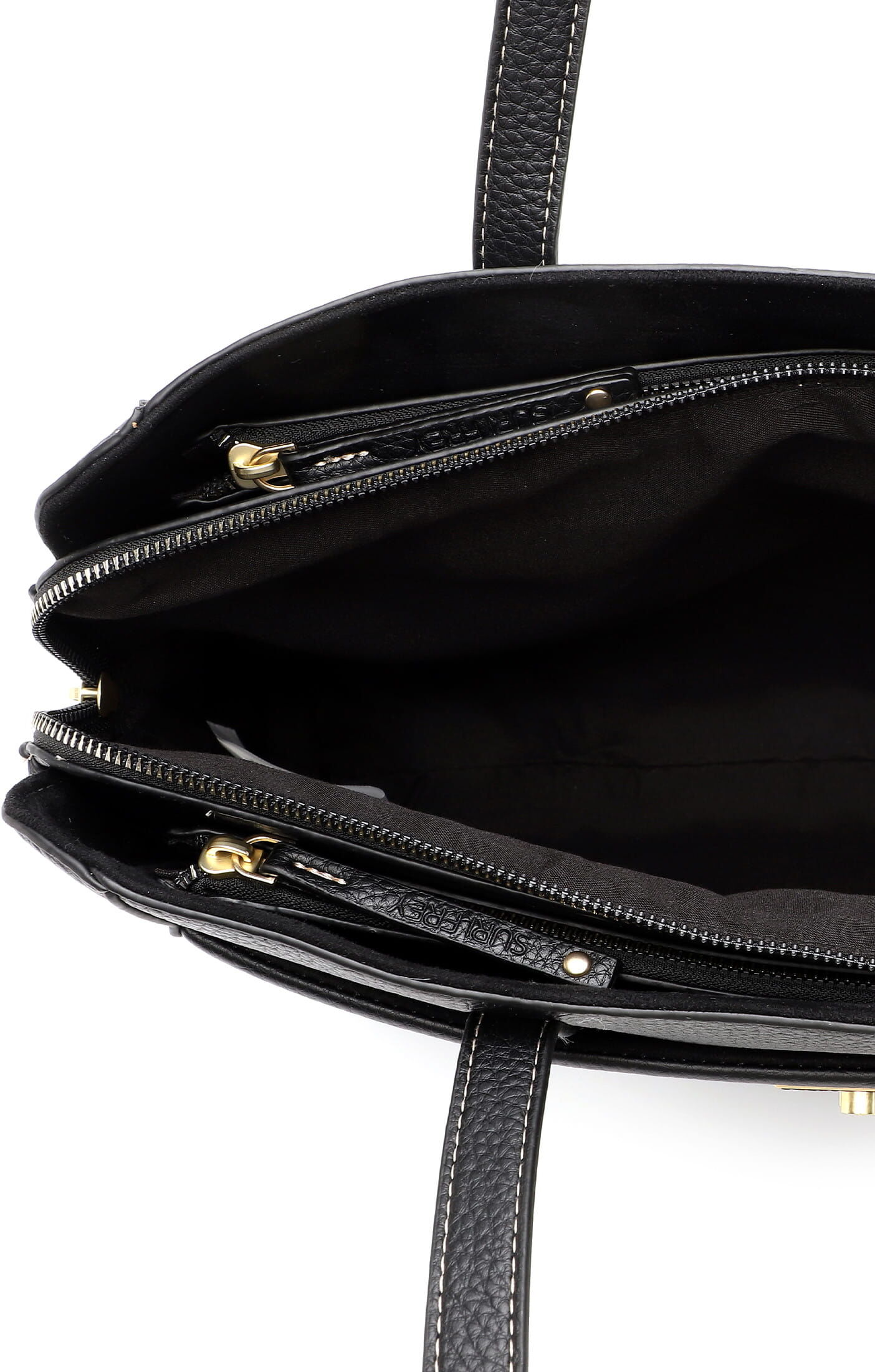 Shopper SURI FREY "Shopper SFY Bly", Damen, Gr. B/H/T: 42cm x 30cm x 14cm, schwarz (schwarz 100), Polyester, Polyurethan, Taschen Shopper