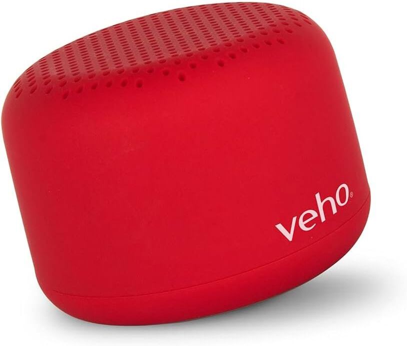 Veho M3 Portable Bluetooth Wireless Speaker – Red   Compact Travel Speaker with Bluetooth 5.0, 3.5mm Aux Input, 6-Hour Battery Life   VSS-503-M3-R