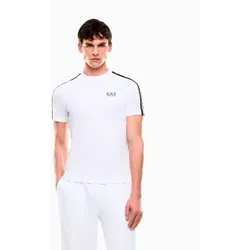 EA7 für Herren. 7M001861_AF12503 Italian Spirit T-shirt weiß (L), Lässig, Baumwolle, Kurzarm