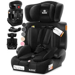 KIDIZ® Autokindersitz Kinderautositz Gruppe 1+2+3 9-36 kg 5-Punkt-Sicherheitsgurt, Autositz, Kindersitz, Einstellbare Kopfstütze