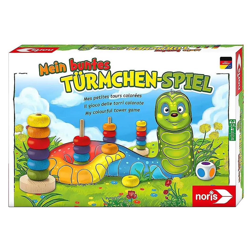 Noris Mein buntes Türmchenspiel (Deutsch, Französisch, Italienisch, Niederländisch, 2 - 4 Spieler) (606011235)