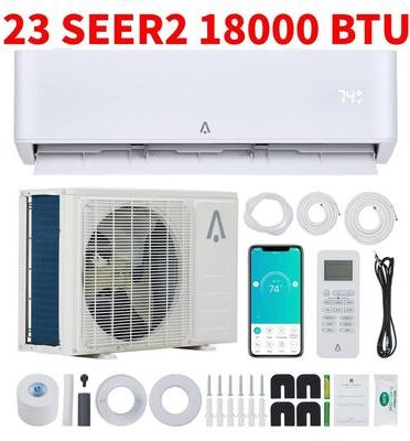 Garvee 18,000 BTU 23 SEER2 Ductless Mini Split Air Conditioner, Cools Room Up to 1250 Sq. Ft. 230V