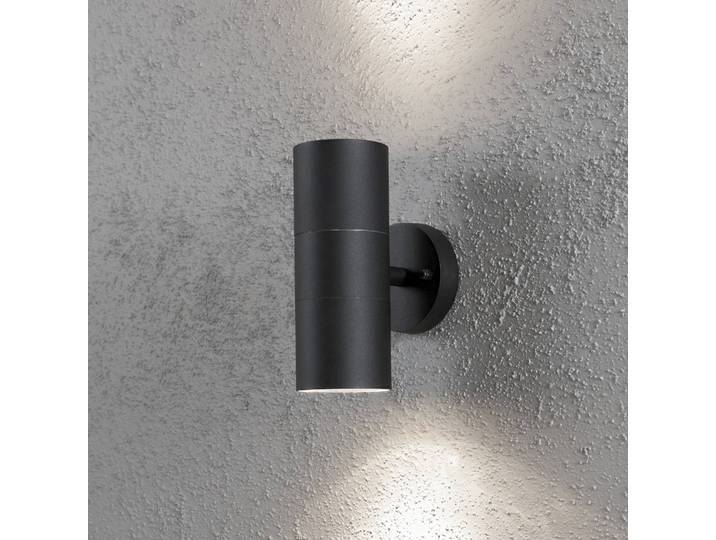 Konstsmide Aussenwandleuchte NEW, dimmbar, schwarz, Metall, Modern, Wandleuchte außen