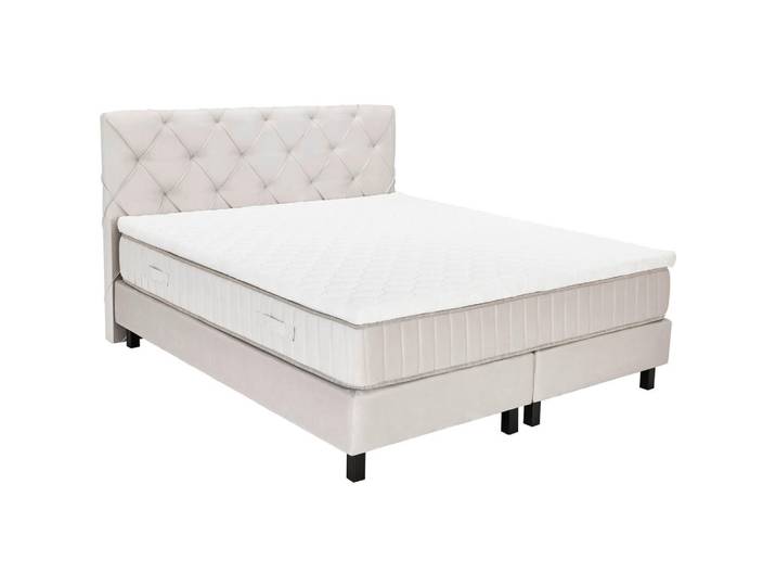 Esposa Boxspringbett, Beige, Metall, H3, Höhe ca. 24 cm, 180x200 cm, Schlafzimmer, Betten, Doppelbetten