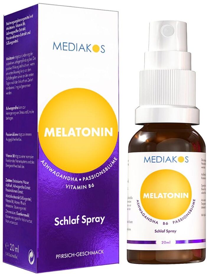 Melatonin Ashwagandha Mediakos Schlaf Spray Vegan