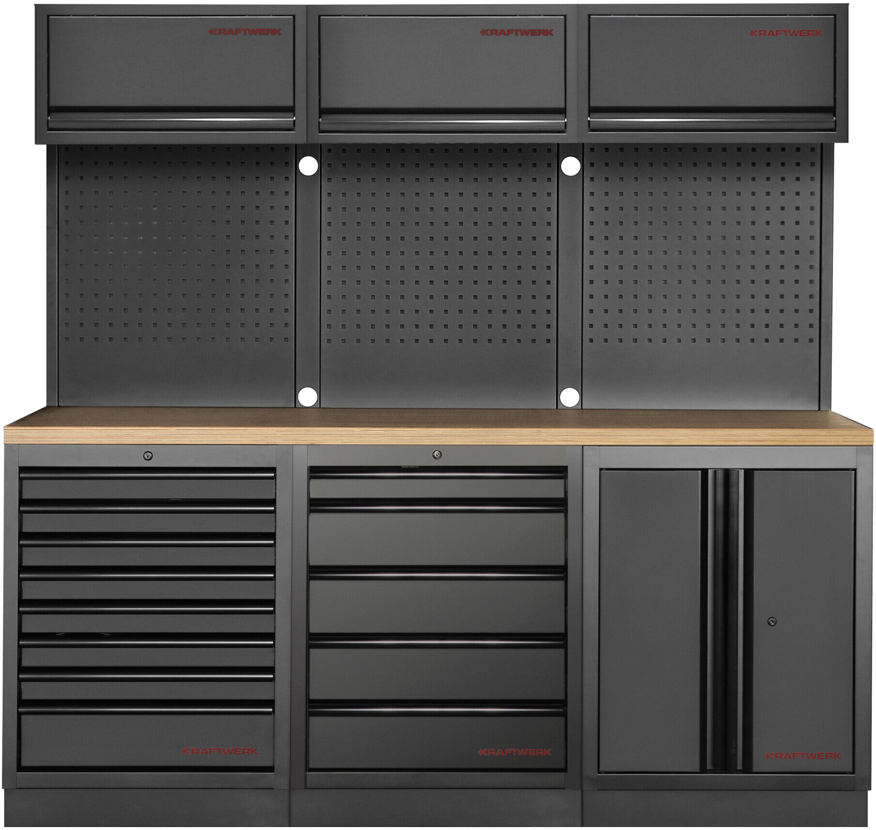 Kraftwerk Mobilio 3er Kombi Oberschrank (3964K-BLK-005)