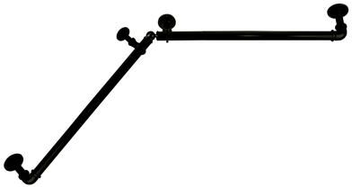 "InStyleDesign 1"" Blackout Corner Curtain Rod"