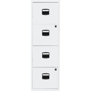 Bisley-Home Hängeregisterschrank PFA4F-696, 1-bahnig, 4 Schübe, weiß