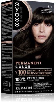 Syoss Permanent Color cor para cabelo permanente tom 3_1 Dark Brown 1 un.. Permanent Color