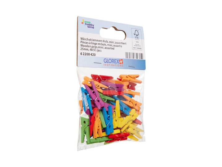 Glorex Wäscheklammern Birkenholz 2.5 cm 48 Stück