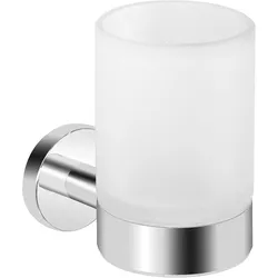 Glashalter Eldrid mit Wandhalter Messing verchromt Evenes