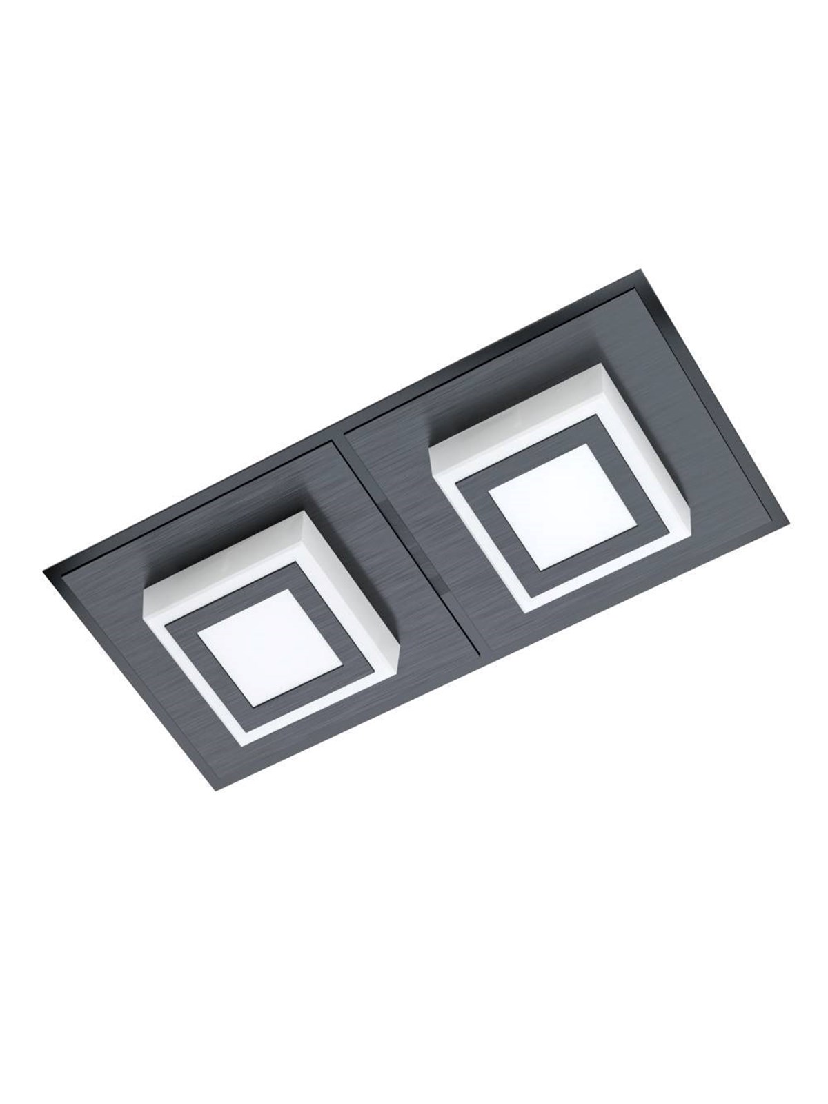 EGLO MASIANO 1 WAND/DECKE 2X340LM SCHWARZ/SATINIERT