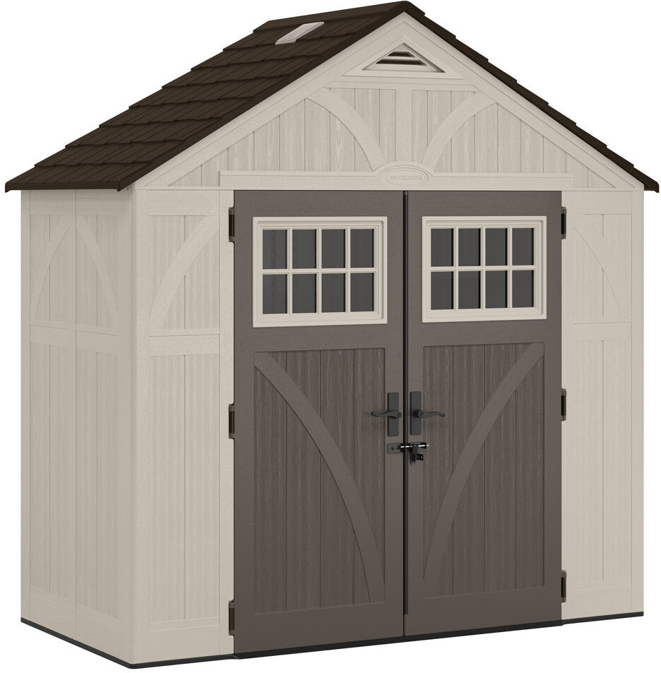 Suncast Tremont Shed 8x4 Cream 255cm W X 124cm D X 262cm H