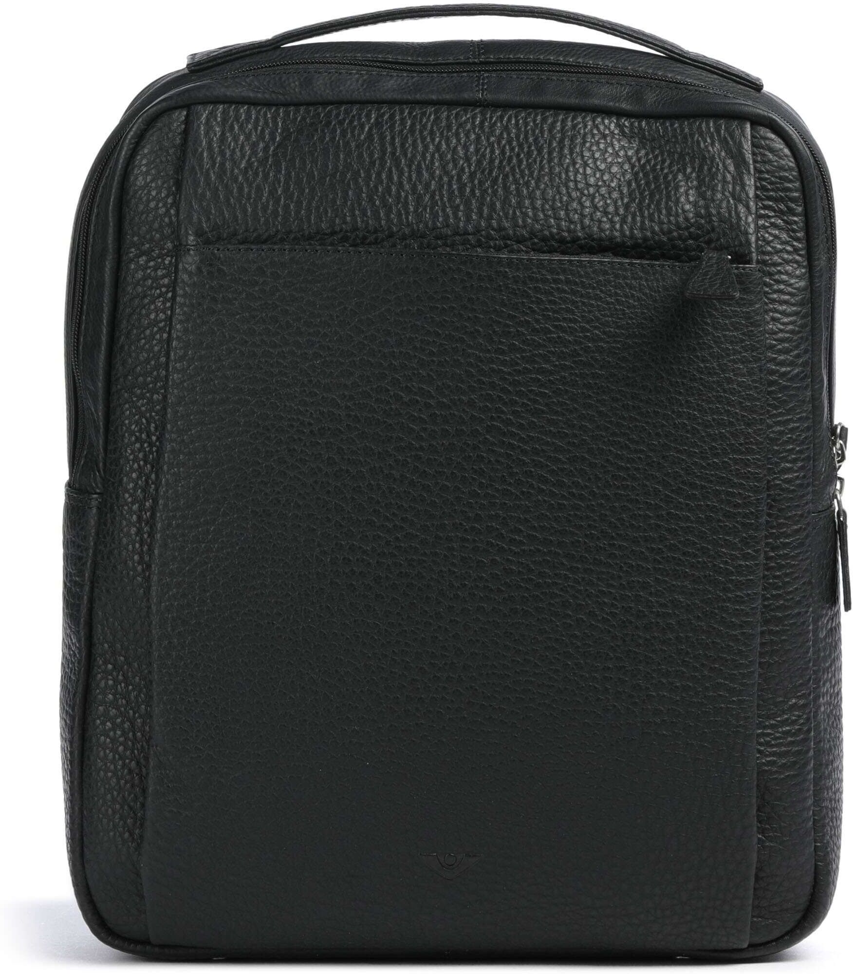 Voi Boston Maxima Rucksack aus Leder, schwarz