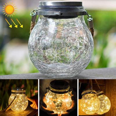 Snug & Styled Solar Glass Bottle Pendant Lamp Solar Garden Lights Outdoor Solar Lantern For Patio & Garden Decor Warm White Light