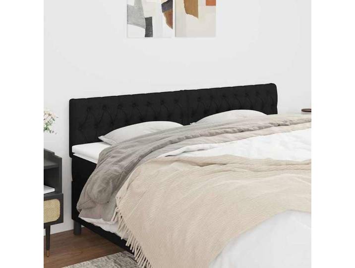 Tête de Lit Noir 200 x 7 x 78/88 cm Tissu
