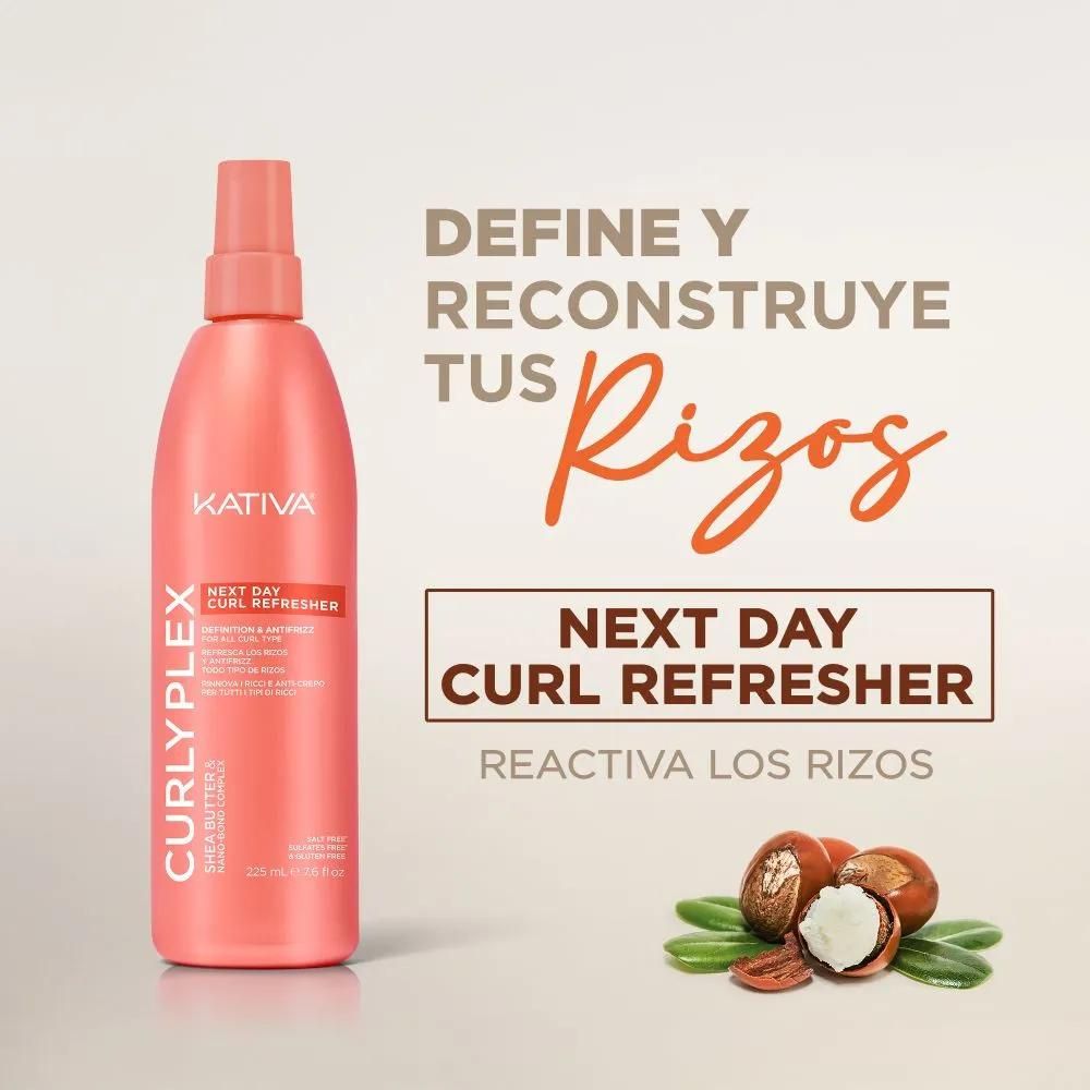 Kativa Curly Plex Next Day Curl Refresher Definition and Antifrizz 225mL