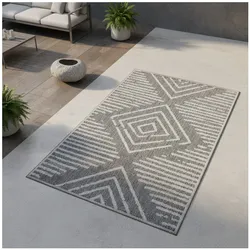 Outdoorteppich LIRIA, gestreift, Grau, 160 x 230 cm
