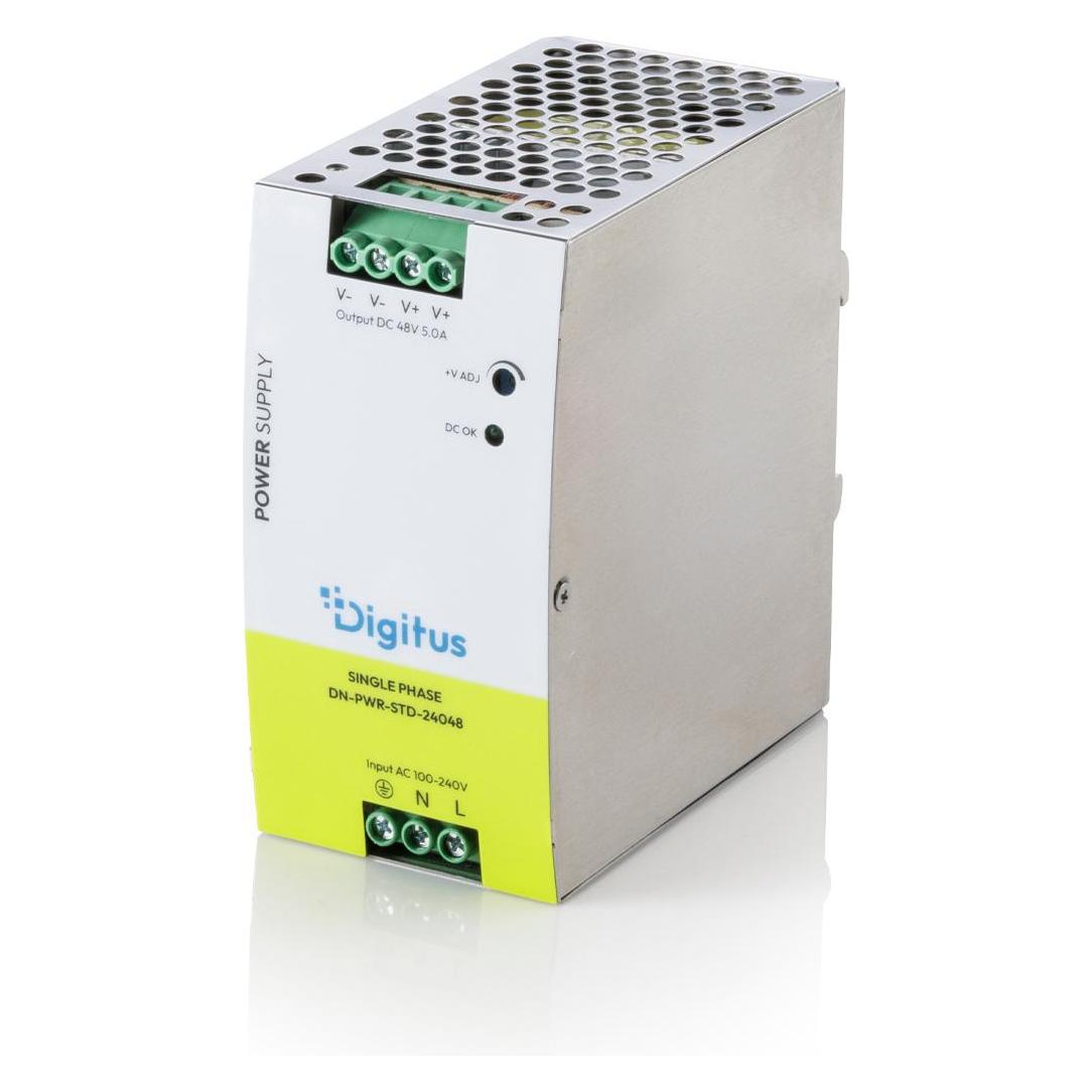 Digitus Industrielles Netzteil, 48V DC, 5A, 240W, AC-DC, Metallgehäuse, für DIN-Hutschienenmontage (DN-PWR-STD-24048)