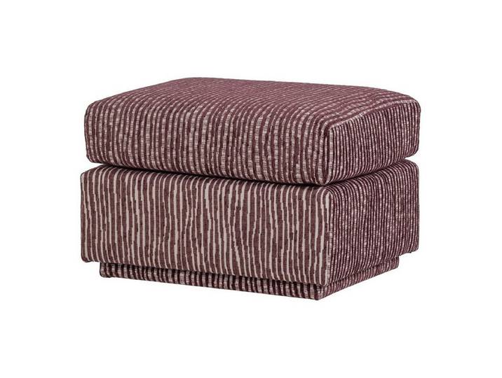 WOOOD Sitzhocker Lou - Kite-Musterstoff Bordeauxrot, Luxuriöser Musterbezug, vollständig gepolstert