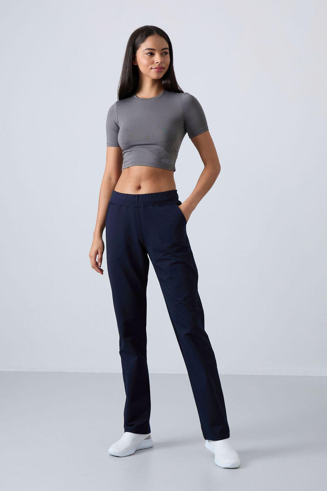 Hohe Taille Gerade Schnitt Sweatpants