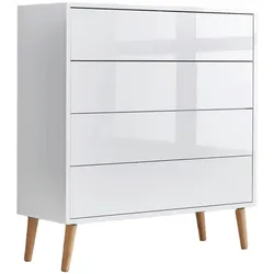Kommode Mailand Typ 3 + HF Weiß