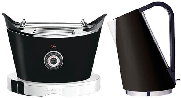 Bugatti Yvera Easy Kettle and Volo Toaster Set Black
