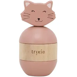 Trixie, Babyrassel, Rassel-Stapeltier aus Holz Katze