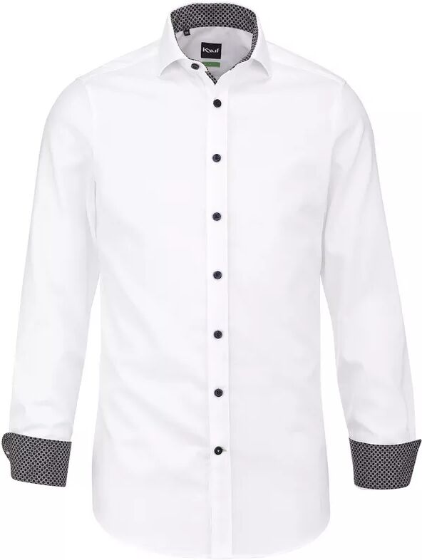 Kauf - Hemd, Slim Fit, langarm, für Herren, Weiss, Größe 42