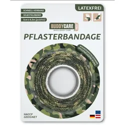 PFLASTERBANDAGE latexfrei BUDDYCARE MED grün camo. 1 St